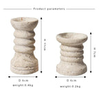 Jorrunda Travertine Candle Holders