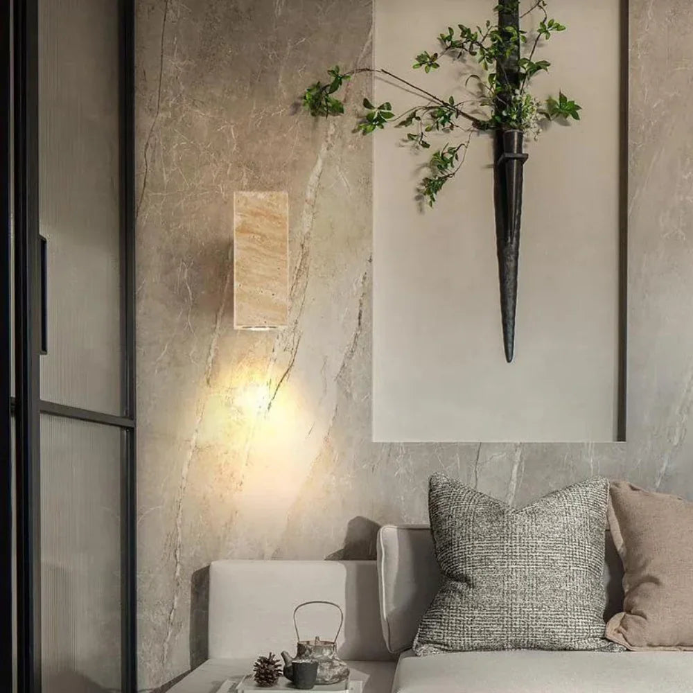 Jorstyra Travertine Wall Lamp