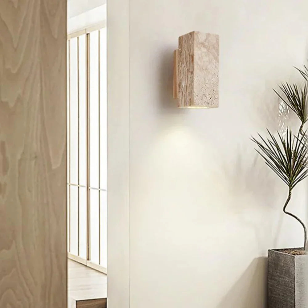 Jorstyra Travertine Wall Lamp