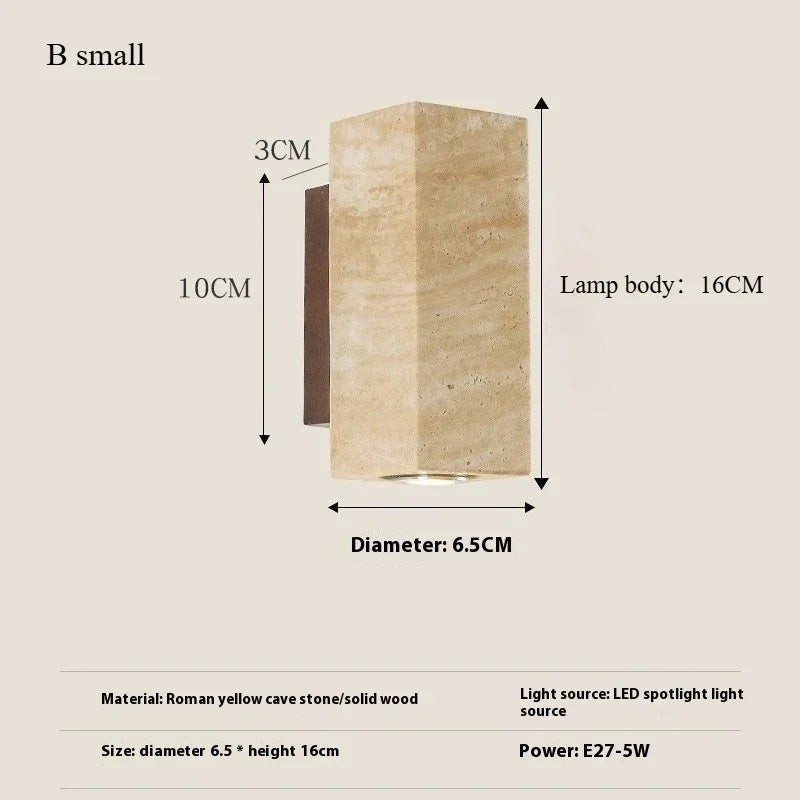 Jorstyra Travertine Wall Lamp