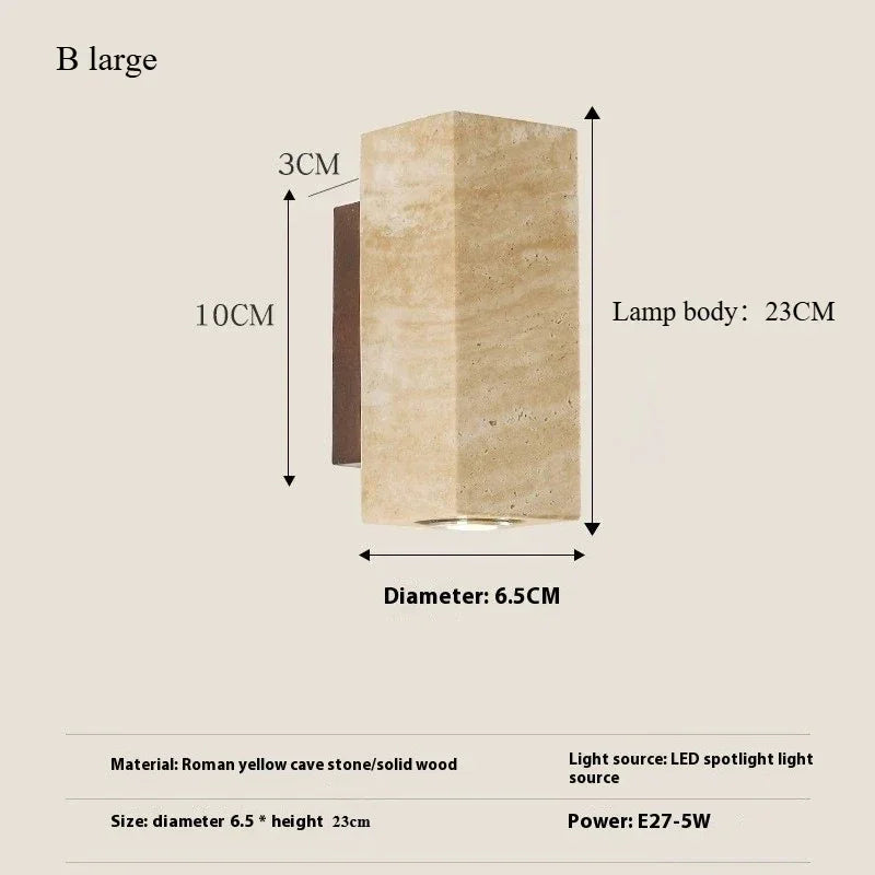 Jorstyra Travertine Wall Lamp