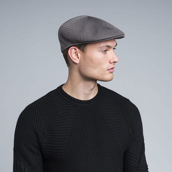 Kangol Tropic 504 Ventair Flat Cap with Pattern Around the Outer Edge, view 4