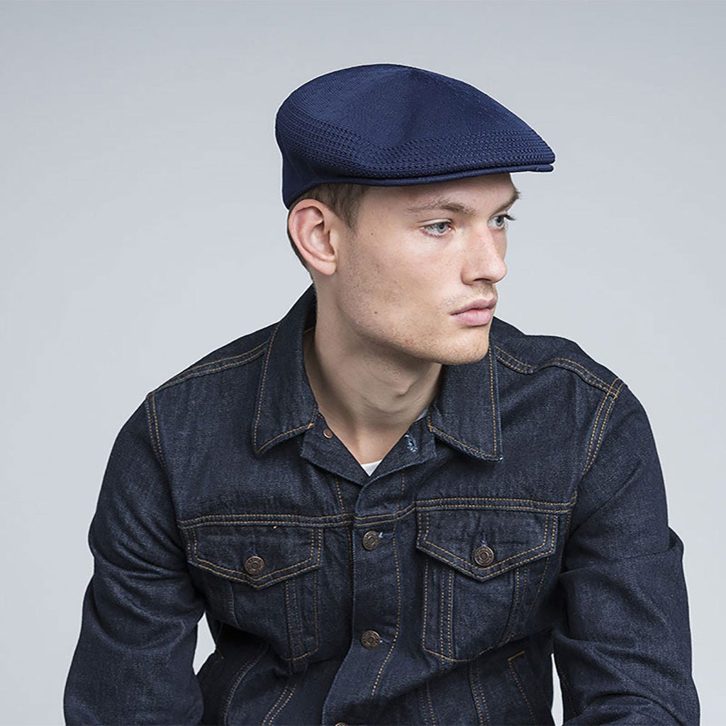 Kangol Tropic 504 Ventair Flat Cap with Pattern Around the Outer Edge, view 42
