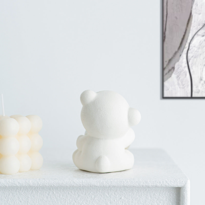 Kawaii Bear Figurine with Heart | Thrascher