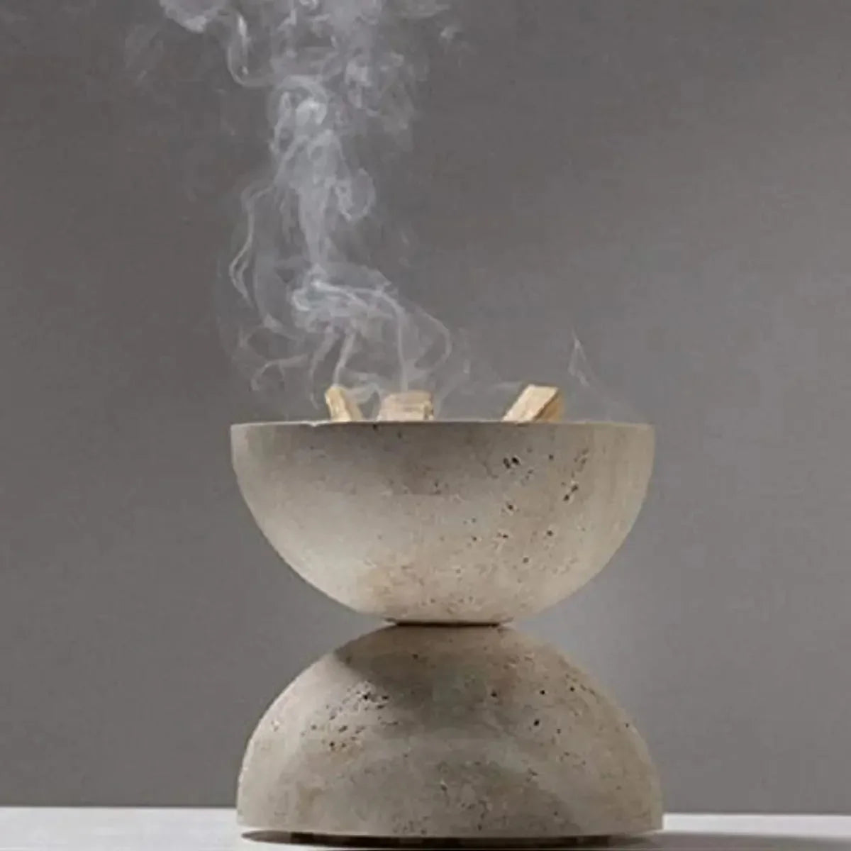 Kelpstone Travertine Incense Burner