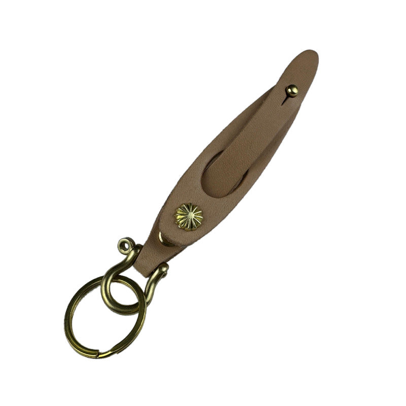 Keychain Holder Natural Brown | Thrascher