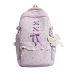 Lace-Up Detail School Backpack with Padded Shoulder Straps, view 2