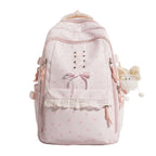 Lace-Up Detail School Backpack with Padded Shoulder Straps