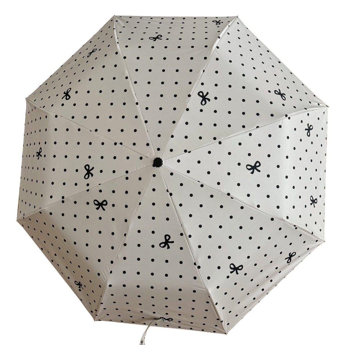 Ladies' Compact Polka Dot Rain Umbrella with Matching Case, view 5