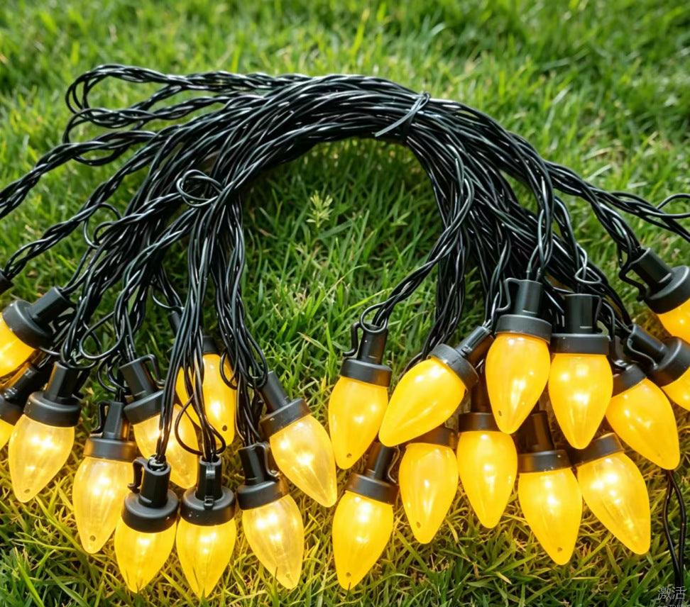 Large Classic Bulb LED Patio String Lights | Thrascher