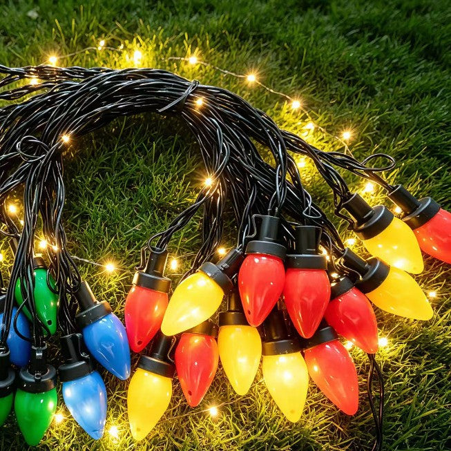 Large Classic Bulb LED Patio String Lights | Thrascher