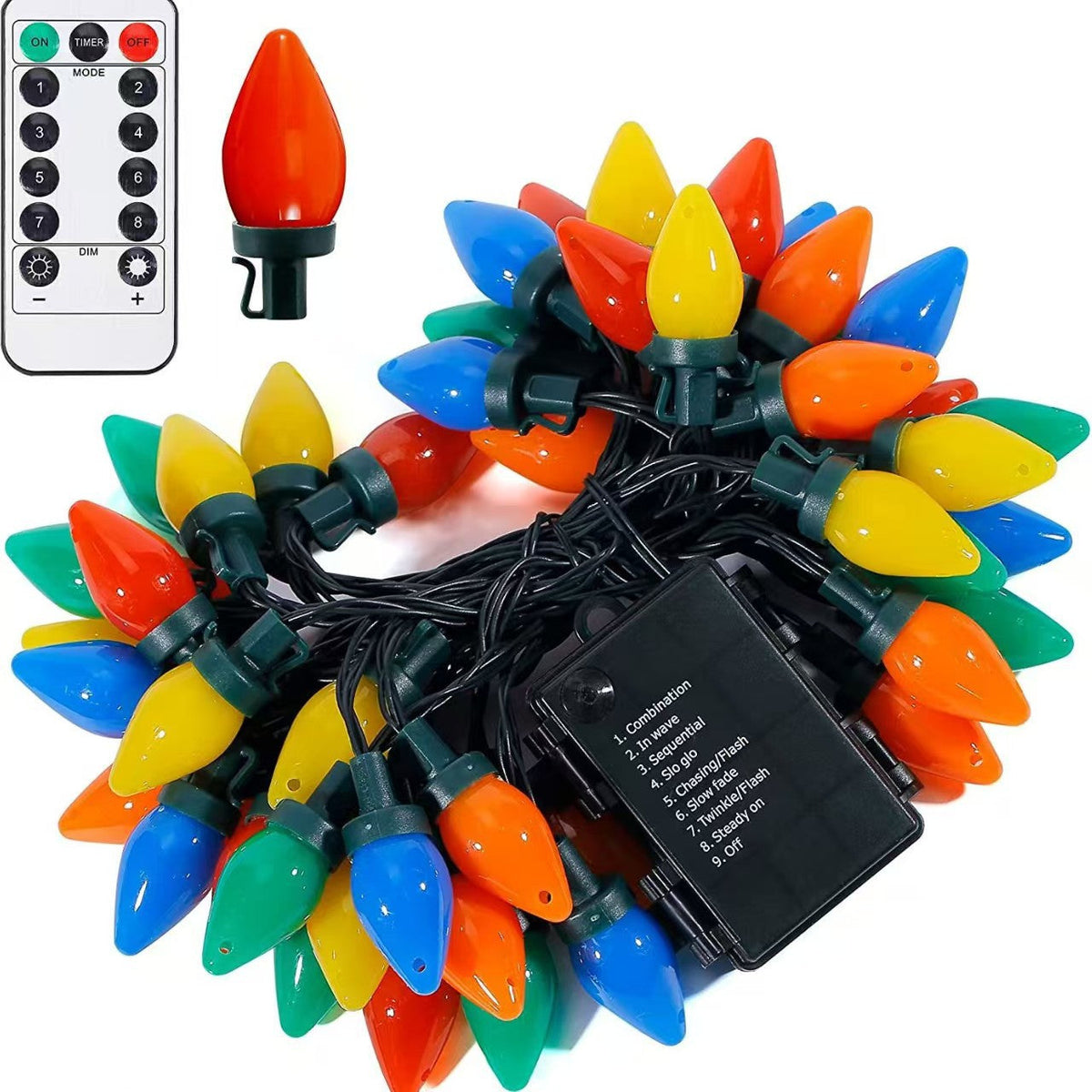 Large Classic Bulb LED Patio String Lights | Thrascher
