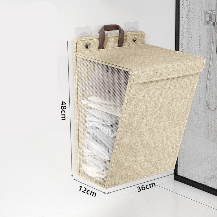 Laundry Basket Beige Gray | Thrascher