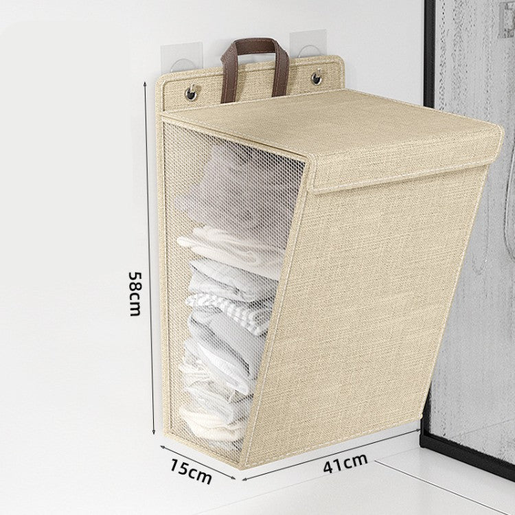 Laundry Basket Beige Gray | Thrascher