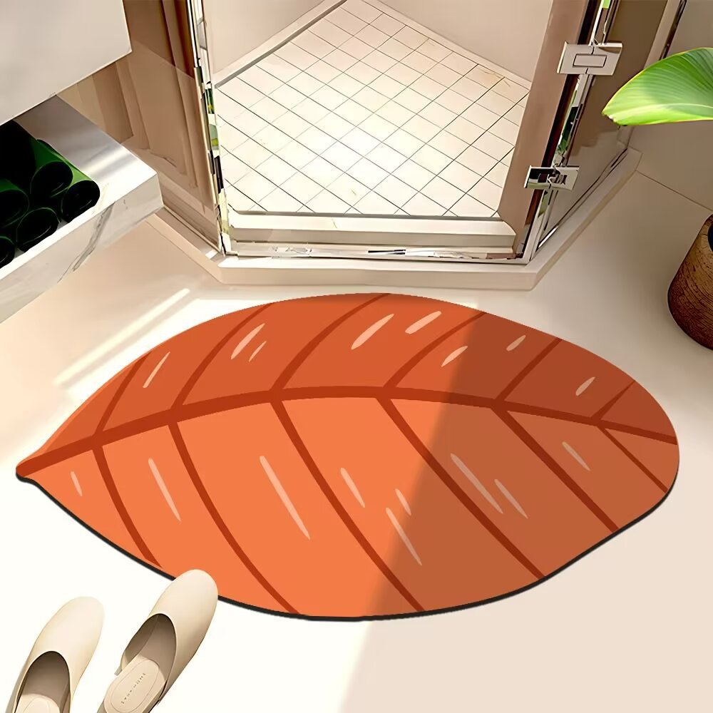 Leaf-Shaped Bath Mat | Thrascher