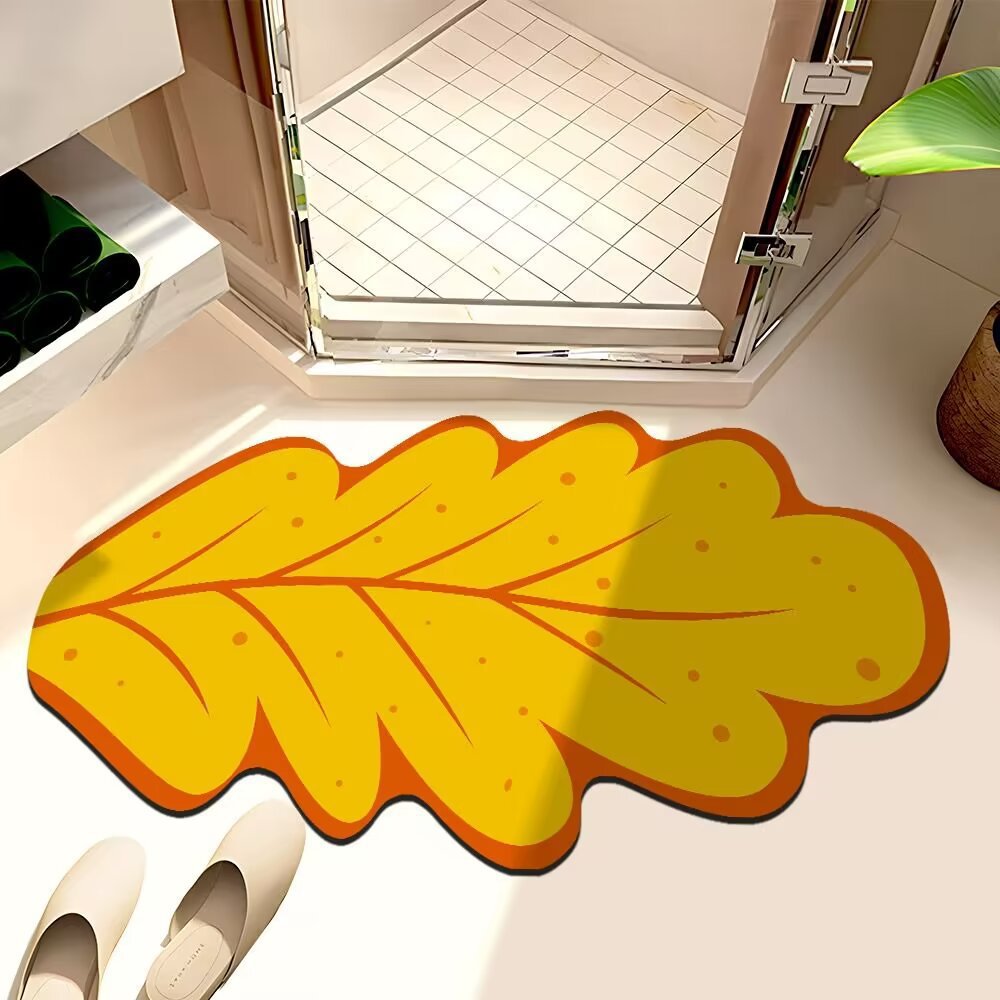 Leaf-Shaped Bath Mat | Thrascher