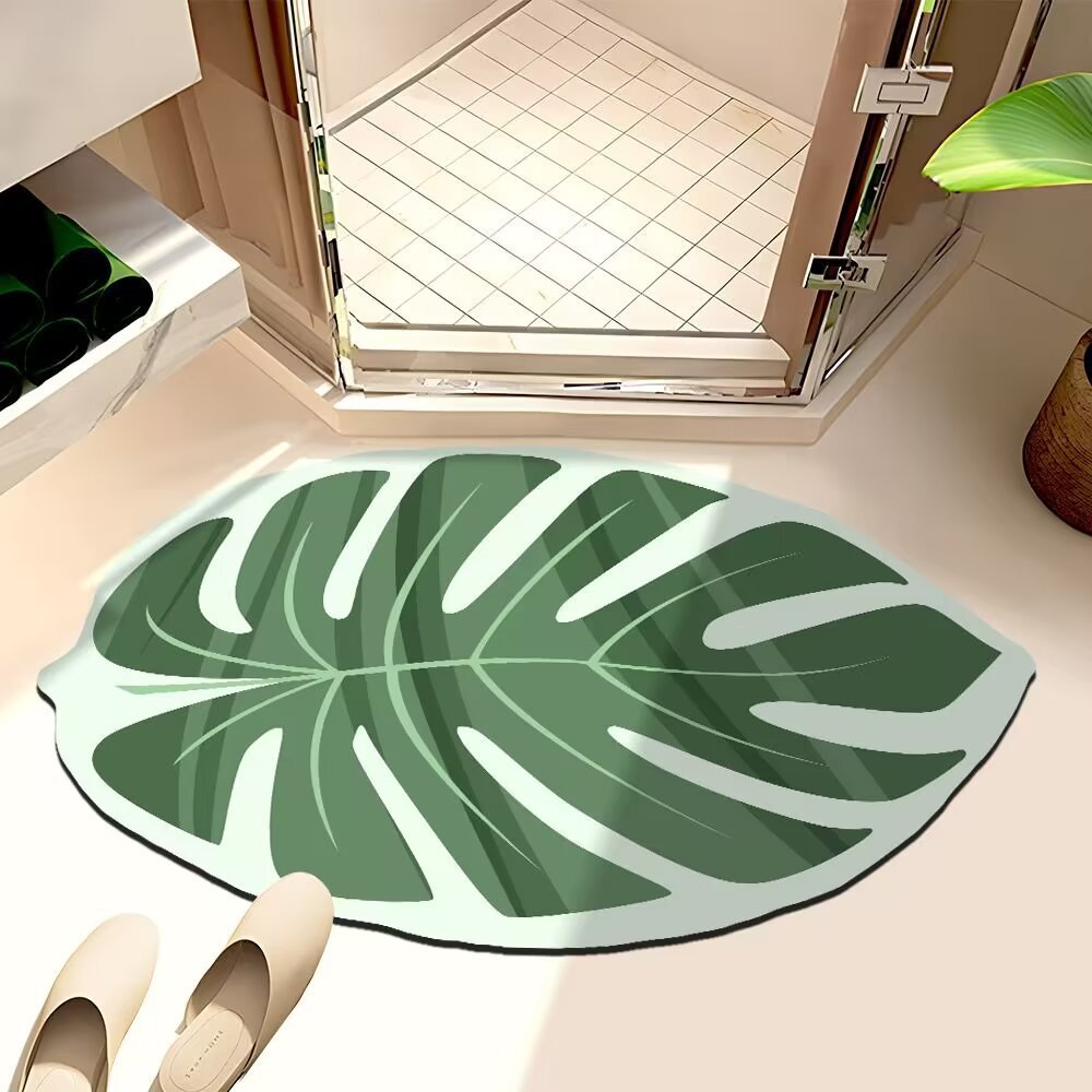 Leaf-Shaped Bath Mat | Thrascher