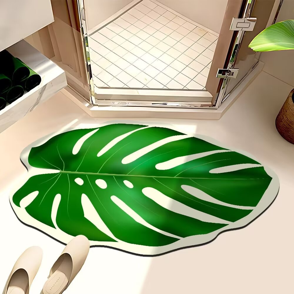 Leaf-Shaped Bath Mat | Thrascher