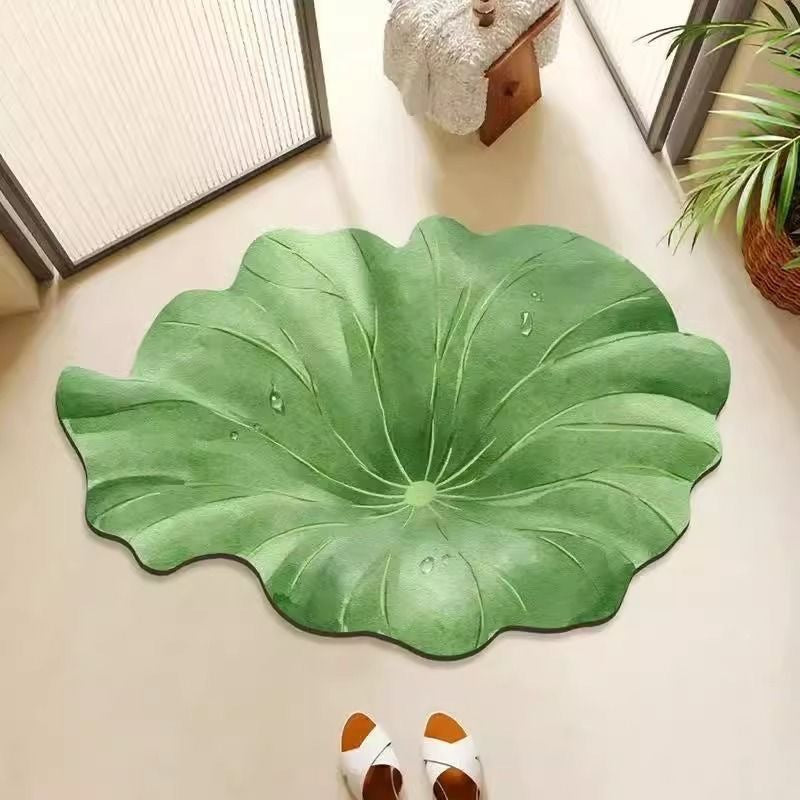 Leaf-Shaped Decorative Area Rug | Thrascher