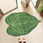 Leaf-Shaped Decorative Area Rug | Thrascher