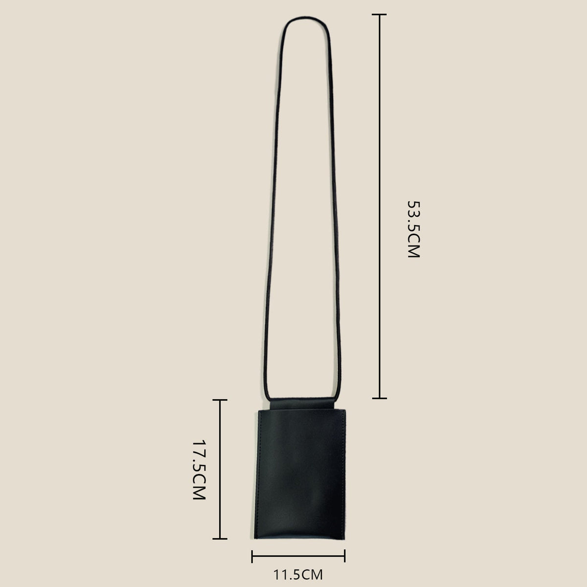 Leather Crossbody Card Holder with Long Adjustable Strap for Everyday Use, view 4