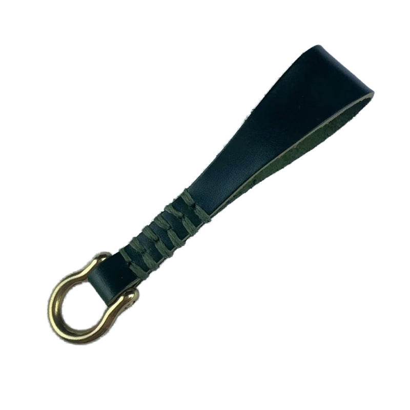 Leather Keychain Royal Blue Natural | Thrascher