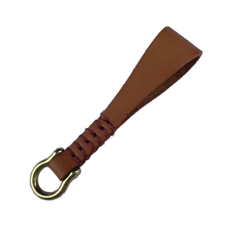 Leather Keychain Royal Blue Natural | Thrascher