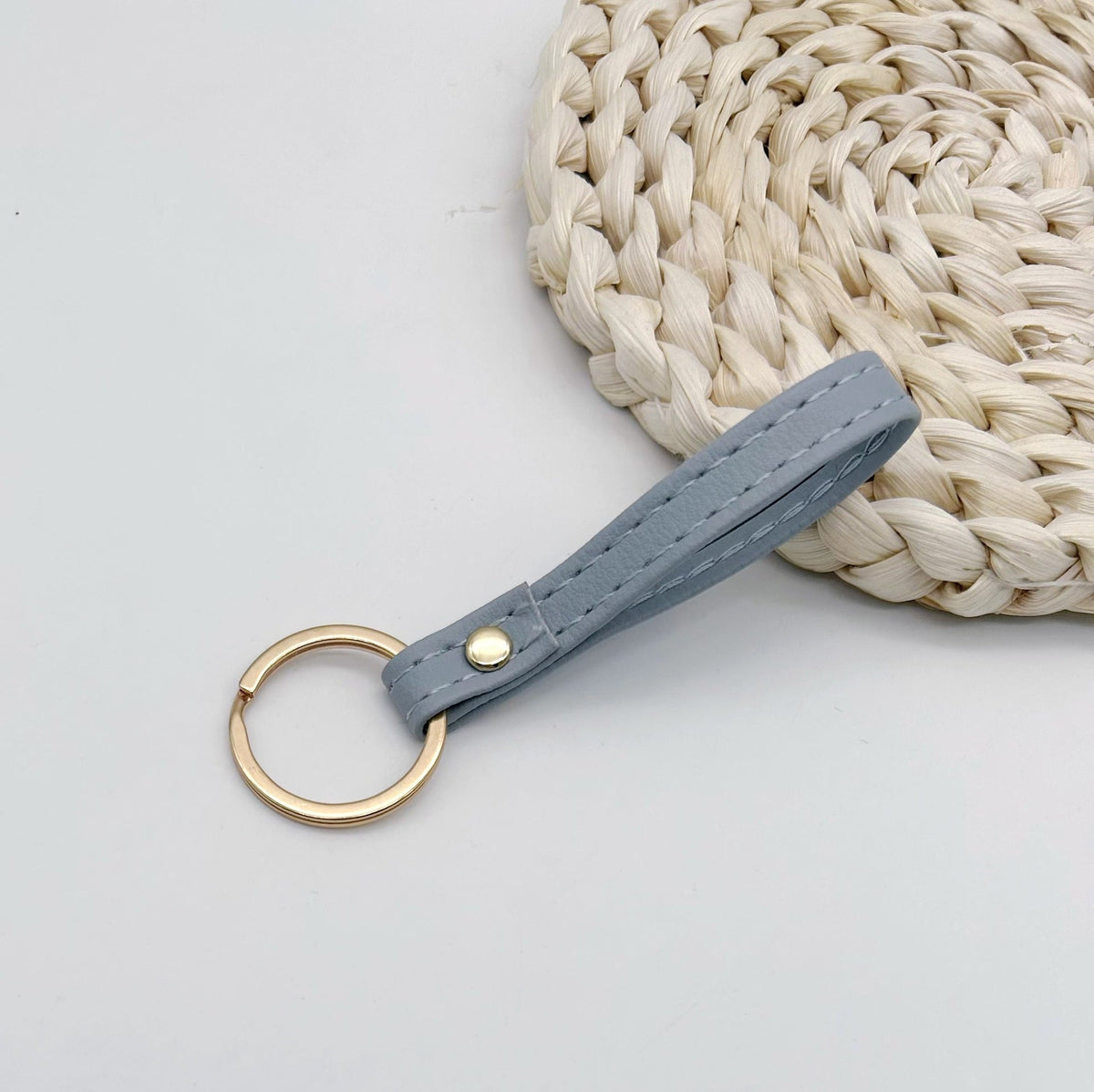 Leather Keychain Soft Textile Metal | Thrascher