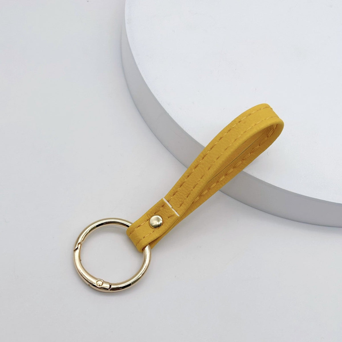 Leather Keychain Soft Textile Metal | Thrascher