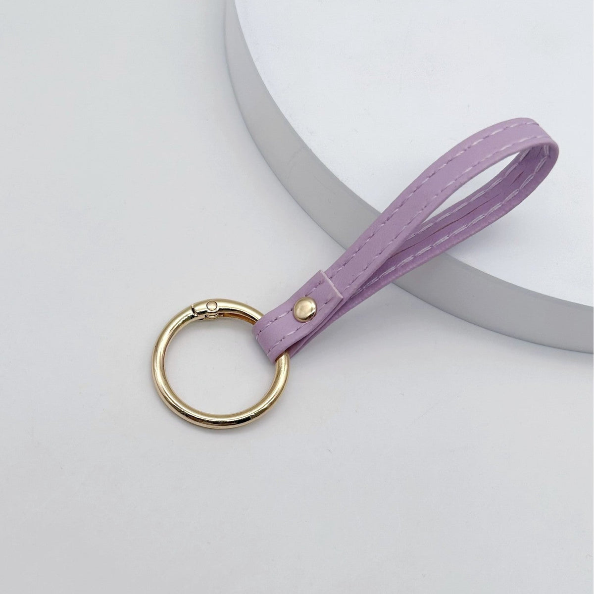 Leather Keychain Soft Textile Metal | Thrascher