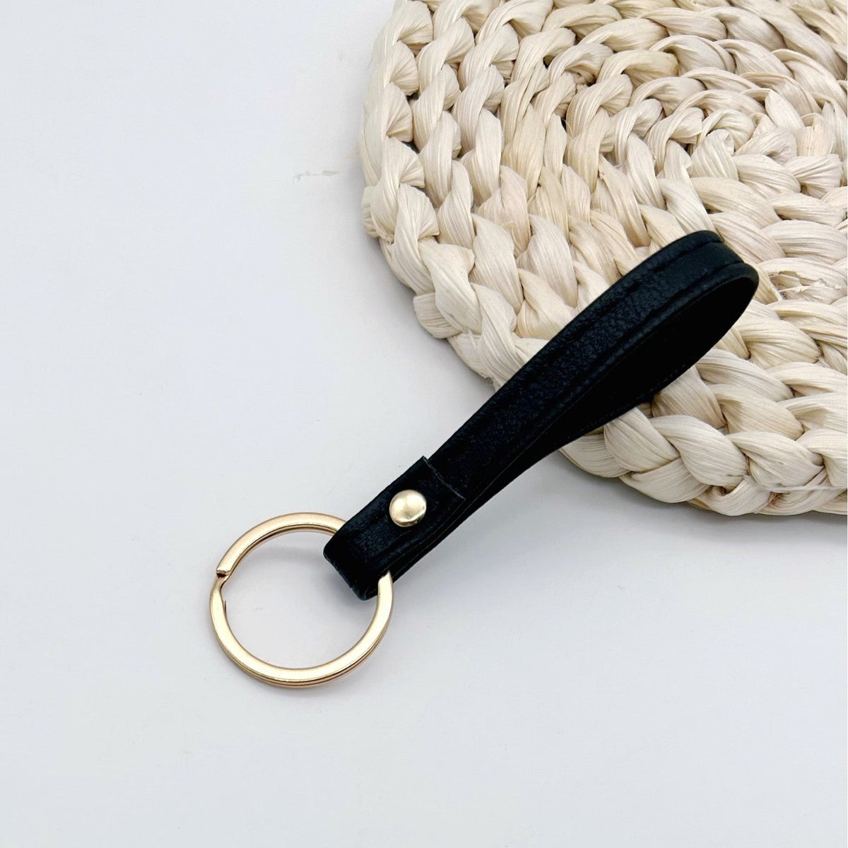 Leather Keychain Soft Textile Metal | Thrascher