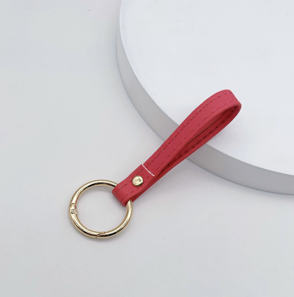 Leather Keychain Soft Textile Metal | Thrascher