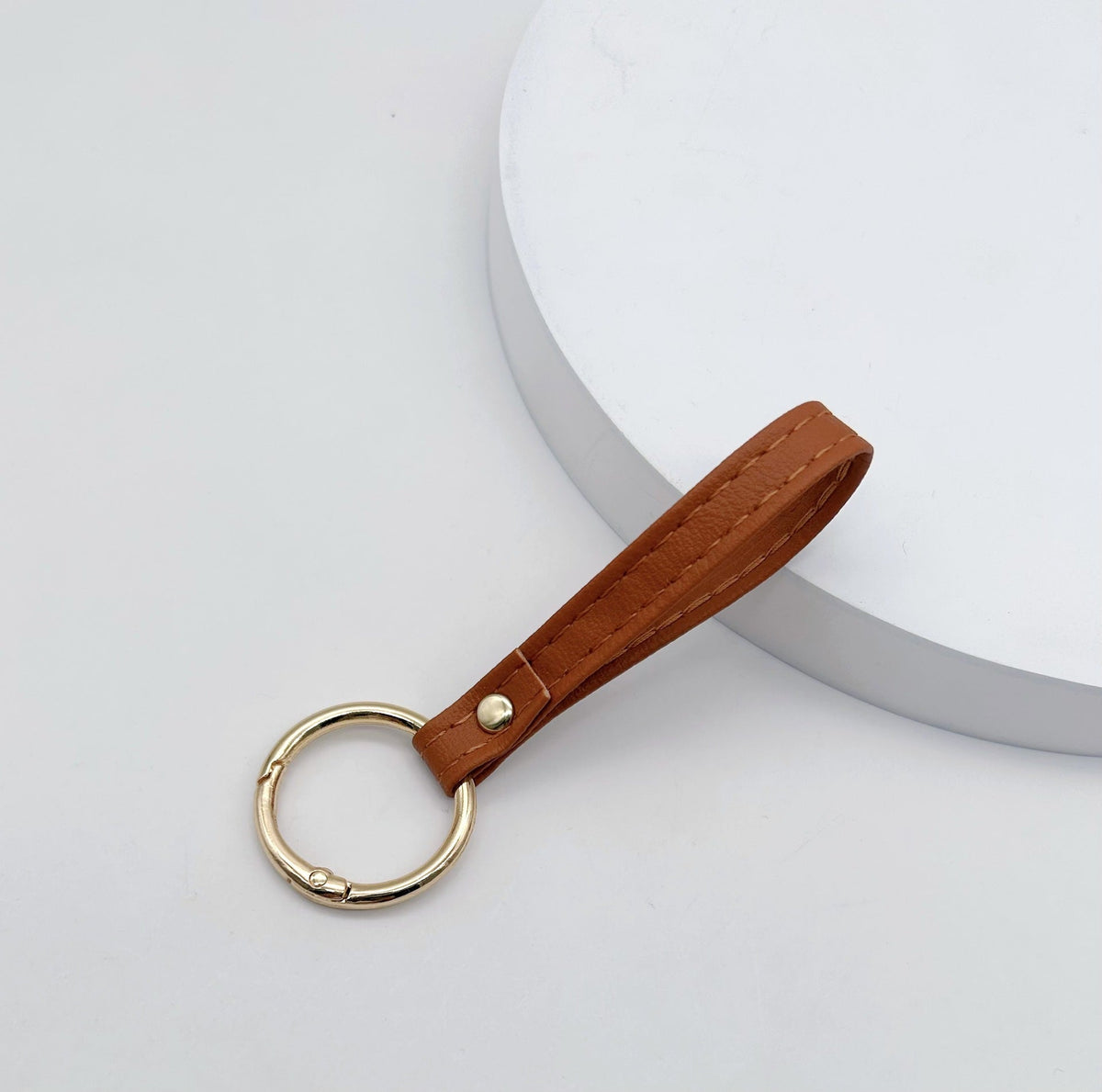 Leather Keychain Soft Textile Metal | Thrascher