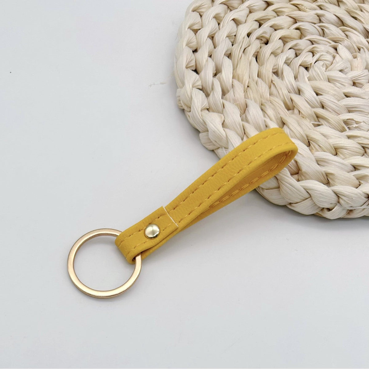 Leather Keychain Soft Textile Metal | Thrascher