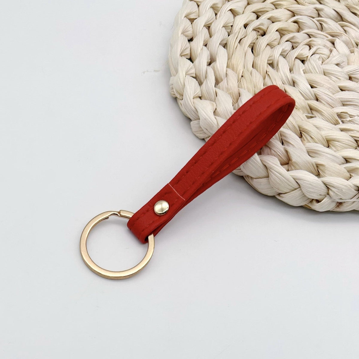 Leather Keychain Soft Textile Metal | Thrascher