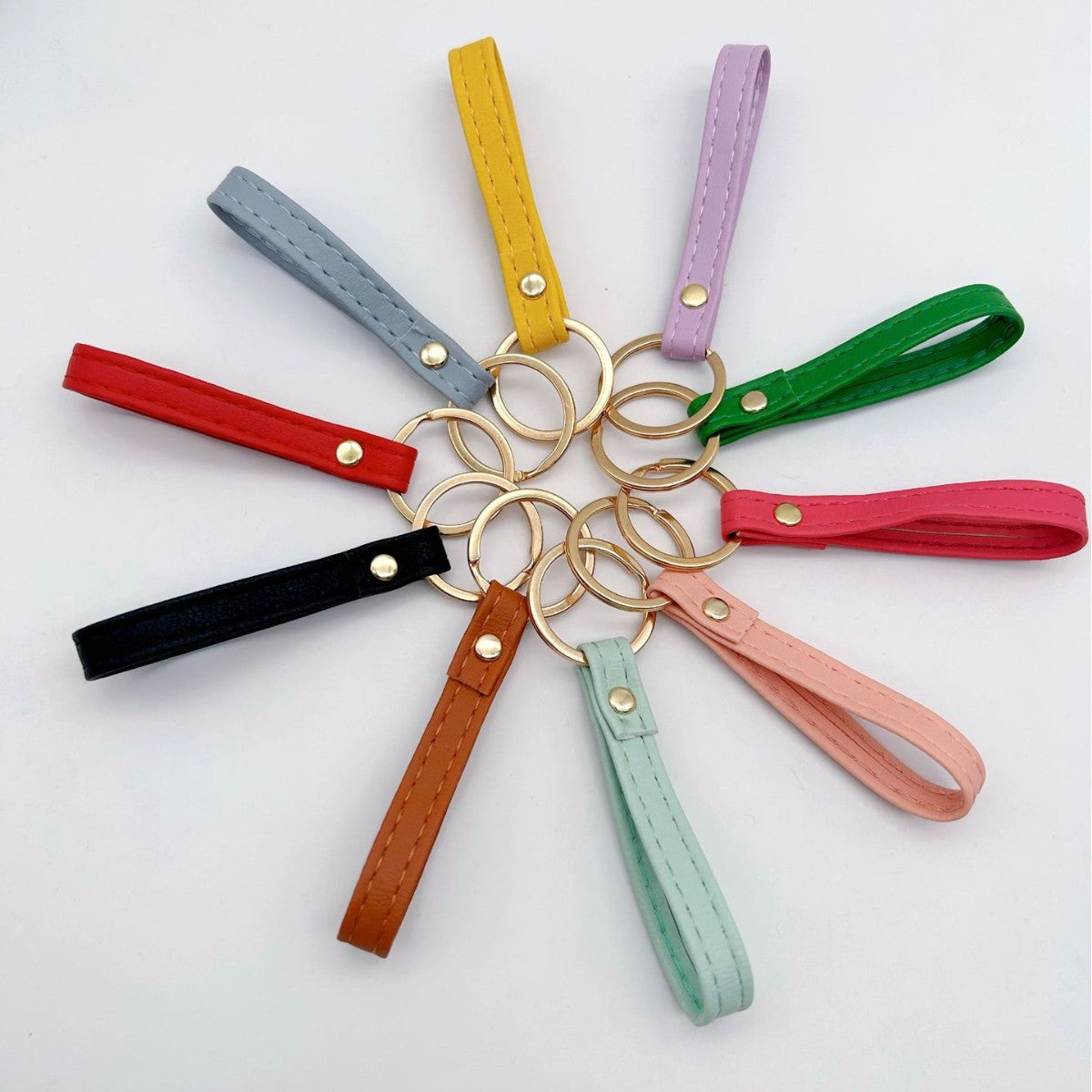 Leather Keychain Soft Textile Metal | Thrascher