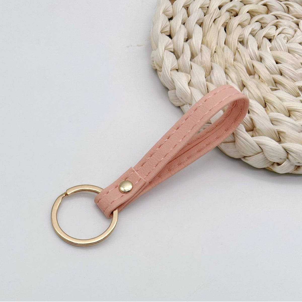 Leather Keychain Soft Textile Metal | Thrascher