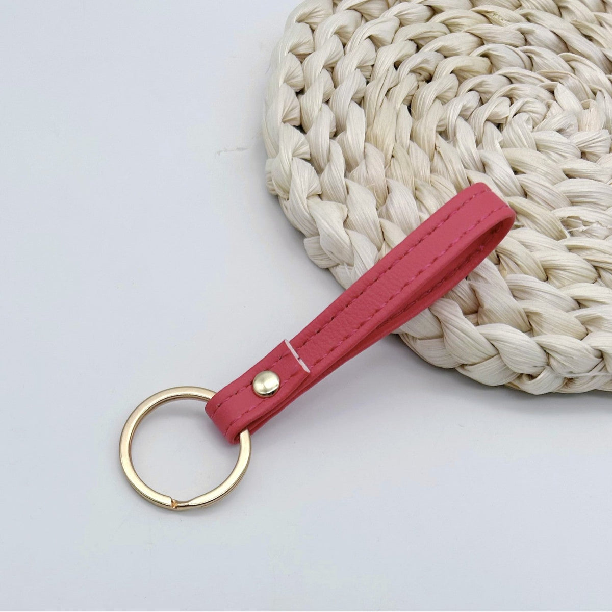 Leather Keychain Soft Textile Metal | Thrascher