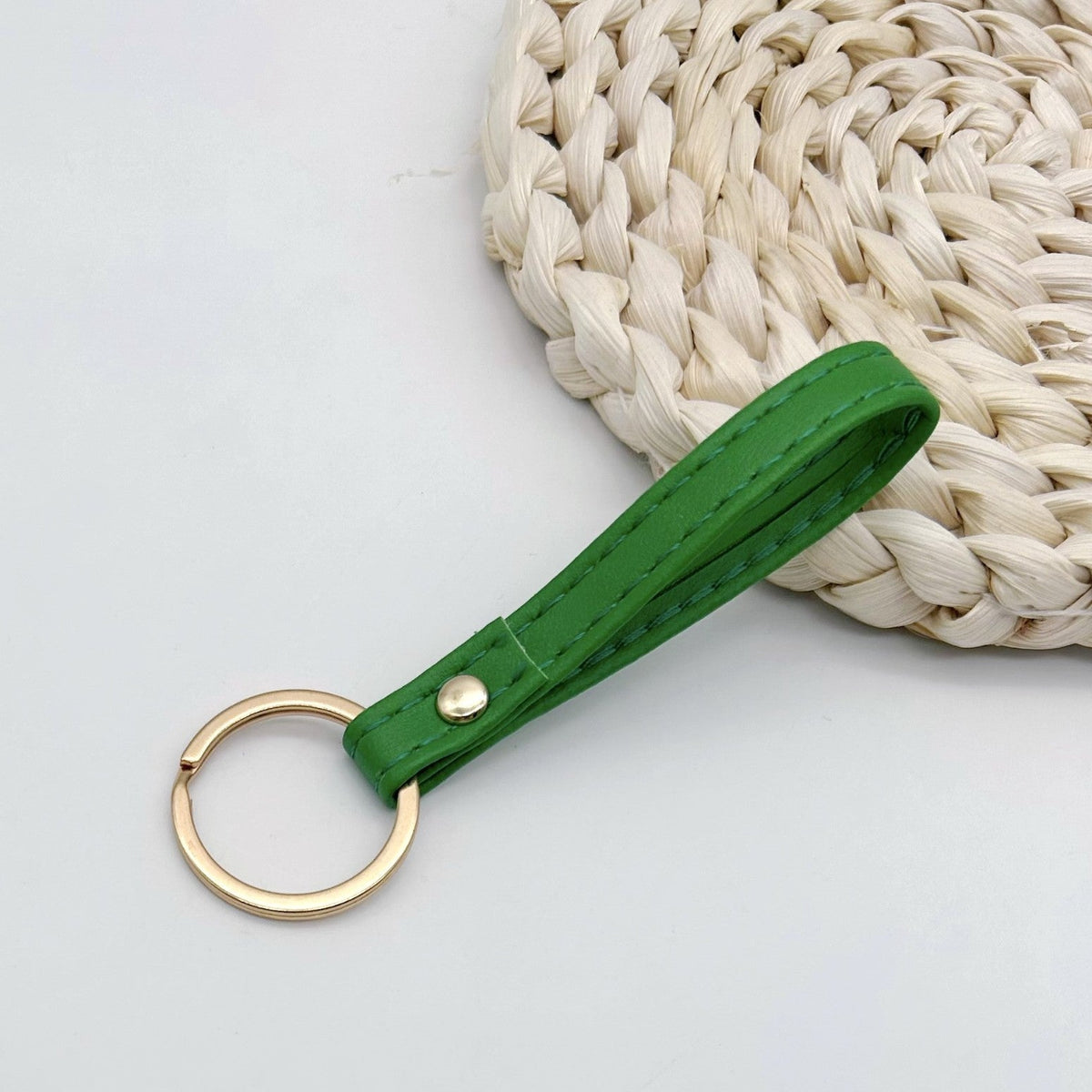 Leather Keychain Soft Textile Metal | Thrascher