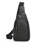 Leather Sling Bag with Adjustable Strap and Multiple Zippered Pockets, view 3