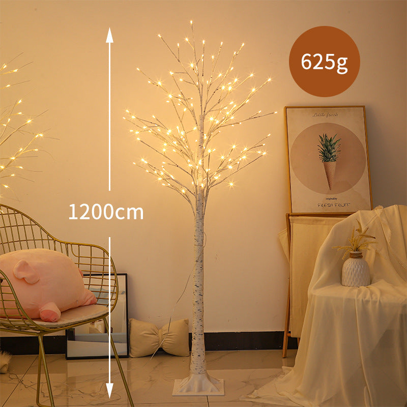 LED Birch Floor Lamp with Warm Fairy Lights and Flexible Branch Arms | Thrascher