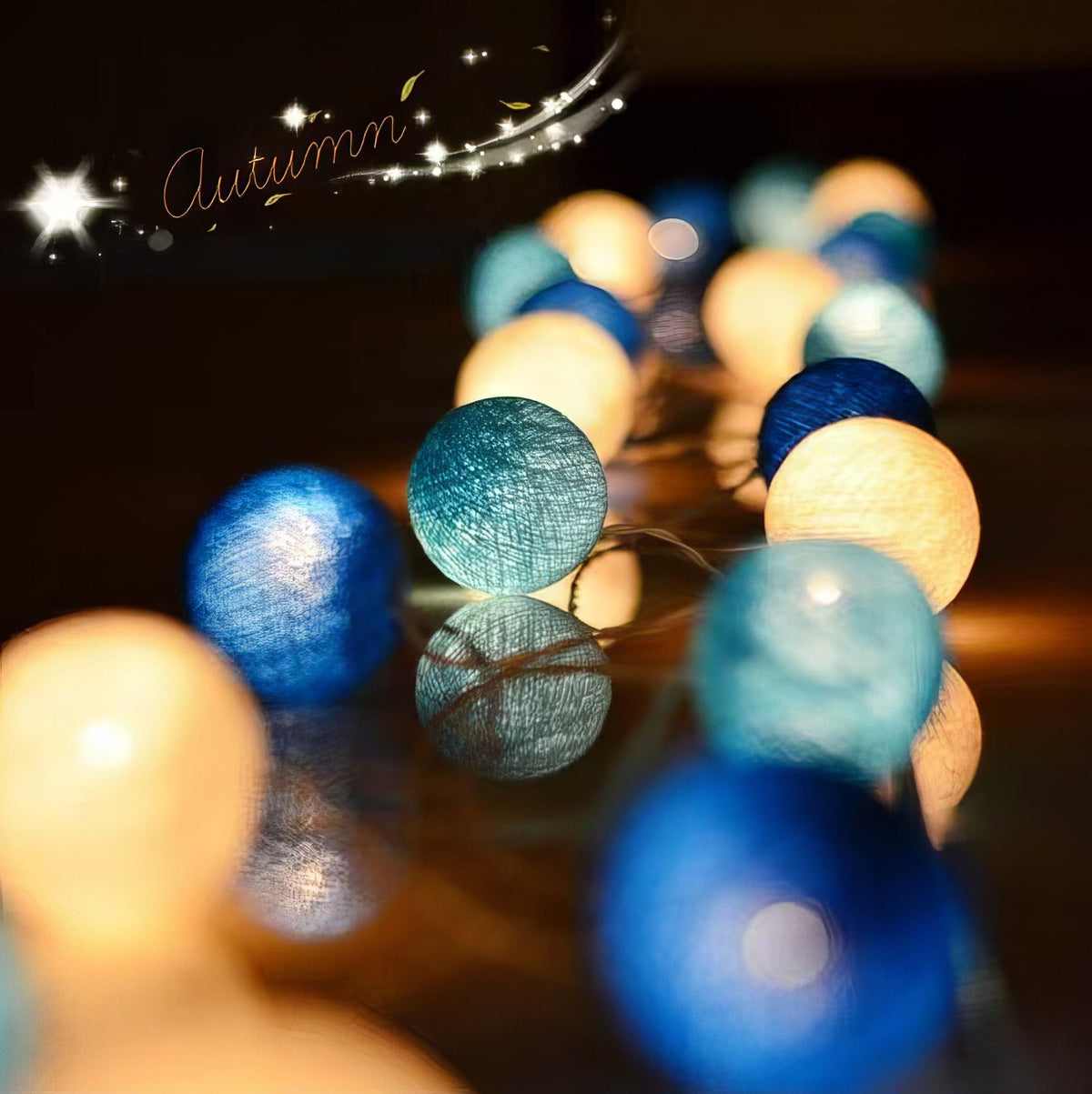 LED Cotton Ball String Lights Decorative Indoor Fairy Lanterns | Thrascher