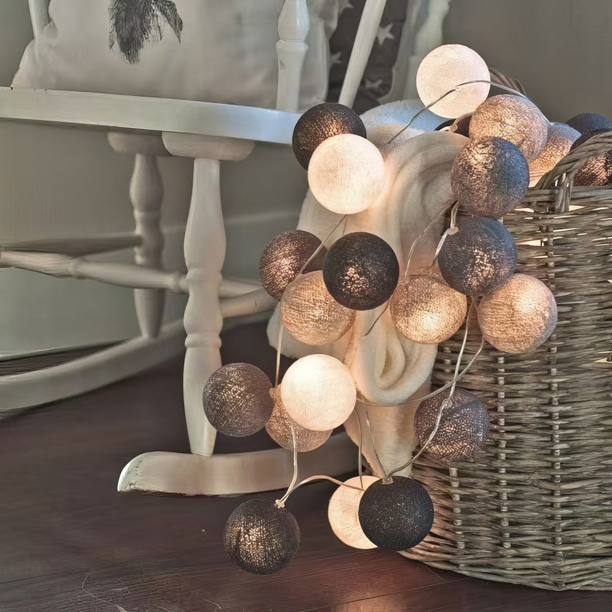 LED Cotton Ball String Lights Decorative Indoor Fairy Lanterns | Thrascher