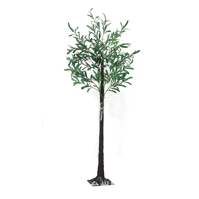 LED-Lit Artificial Olive Tree Floor Lamp | Thrascher