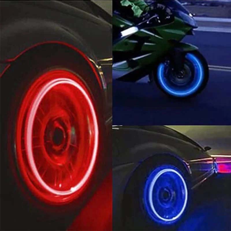 LED Tire Valve Caps for Cars, Motorcycles, and Bikes