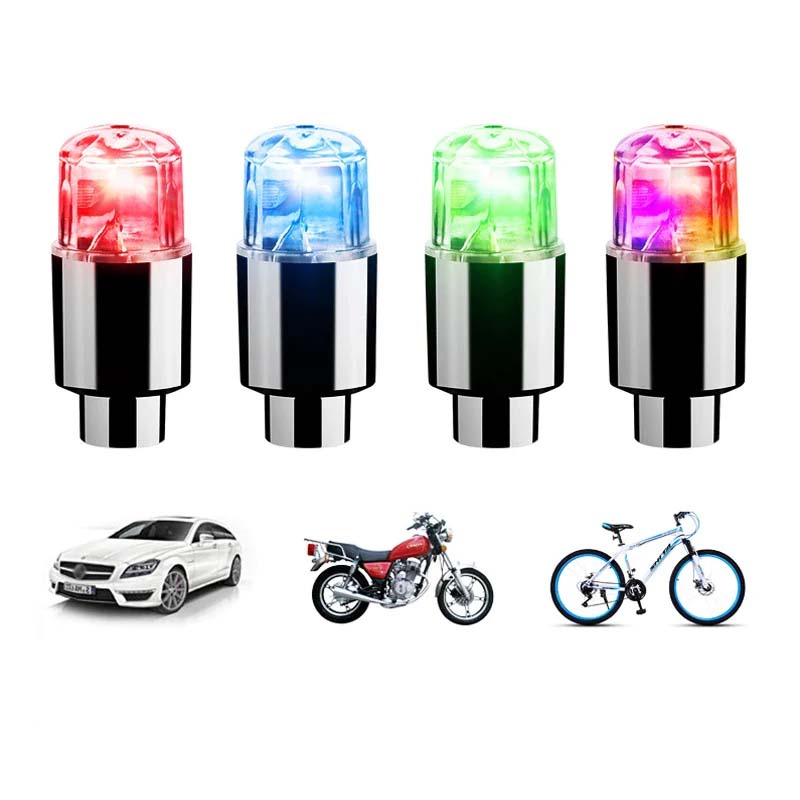 LED Tire Valve Caps for Cars, Motorcycles, and Bikes