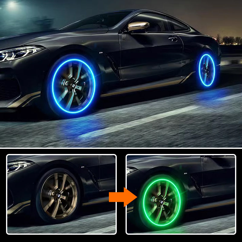 LED Tire Valve Caps for Cars, Motorcycles, and Bikes