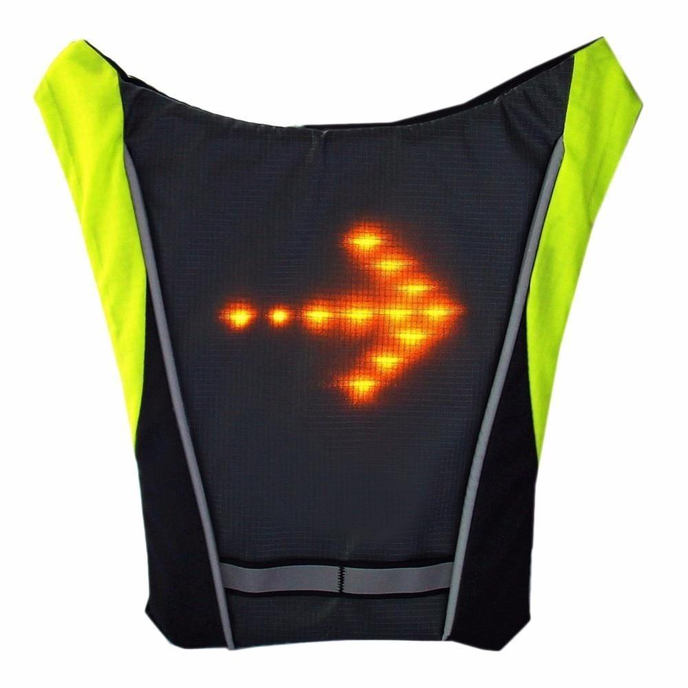 LED Turn Signal Cycling Safety Vest with Wireless Remote Control, view 14