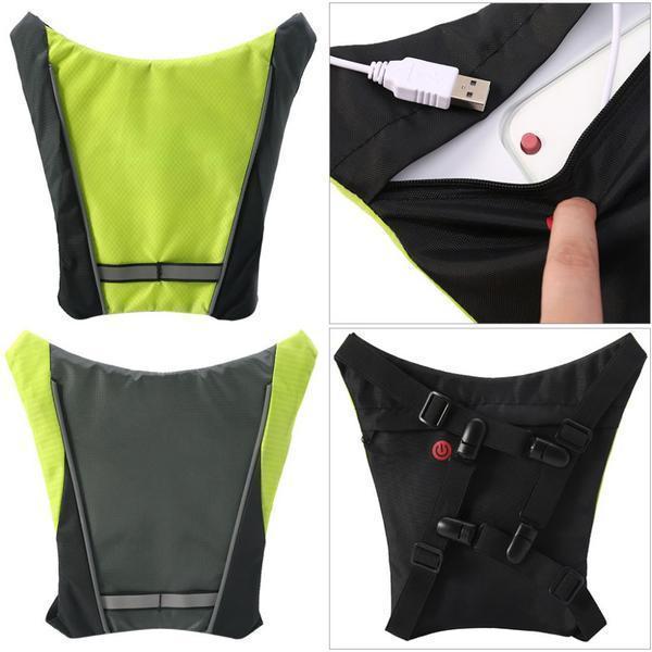 LED Turn Signal Cycling Safety Vest with Wireless Remote Control, view 6