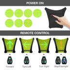 LED Turn Signal Cycling Safety Vest with Wireless Remote Control, view 8